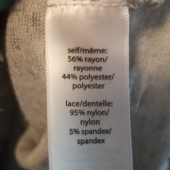 Maurices Light Grey and White Lace Baseball Tee - Picture 5 of 5